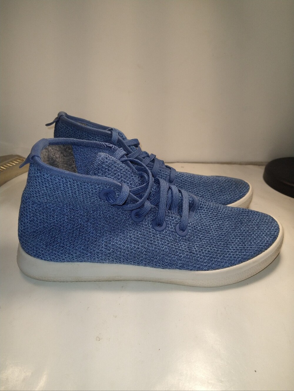 Allbirds Tree Topper Blue High Tops Sneakers Shoes Men's sz 10.